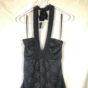 Love Tease Black Sparkle Halter Top